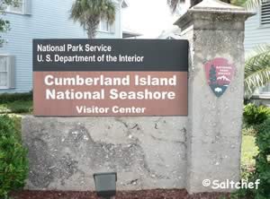 sign at cumberland island national seahore st marys ga